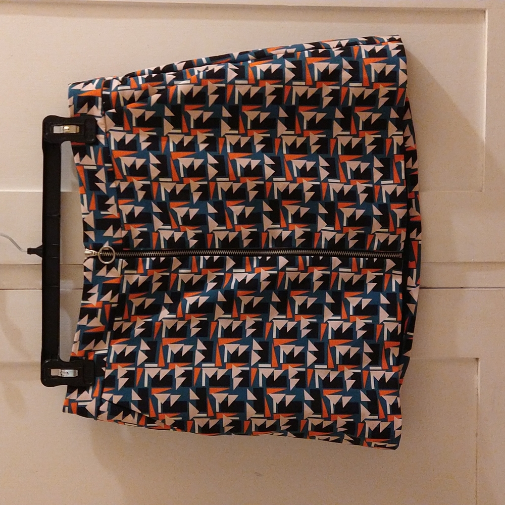 Promod geometric print mini skirt Sz 6